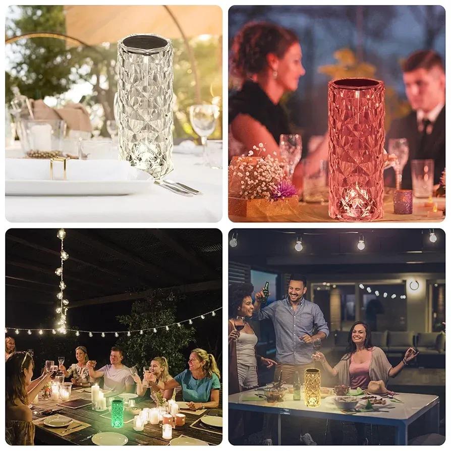 CrystalGlow™ RGB Rechargeable Crystal Table Lamp with Remote Control